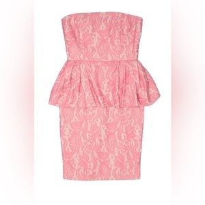 BNWT Zara Women Overlay Peplum Cocktail Dress